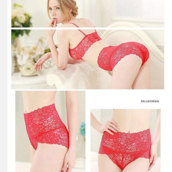 NEW High Waist Slender Lace Brief Panties - Picture 2 of 14